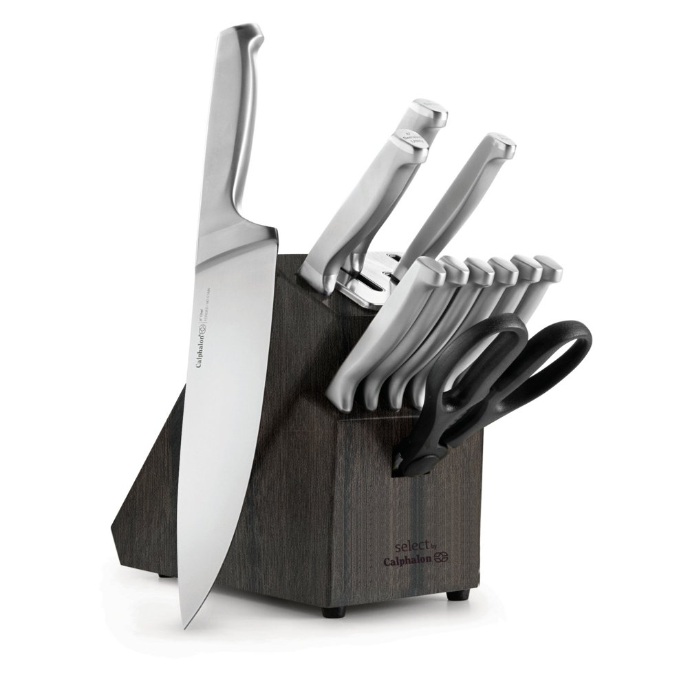 Select by Calphalon (2107629) - 12pc Stainless Steel Cutlery Knife Block Set  NEW