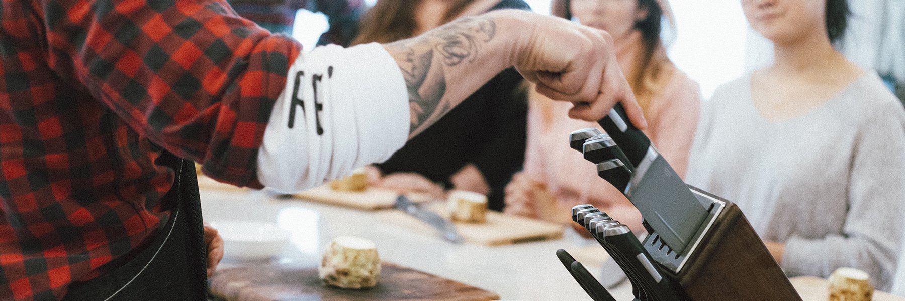 Knife in a knife block
