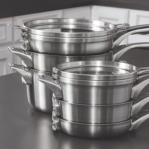 Stainless Steel Cooking Pot Set Sauce Pan Soup Pot Casserole - Temu