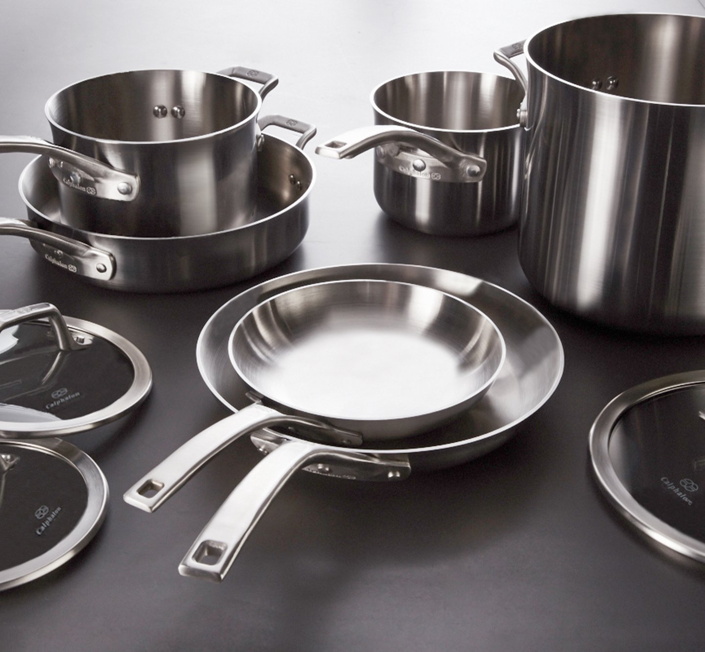 Ninja EverClad 12-Piece Tri-Ply Commercial-Grade Stainless Steel Cookware