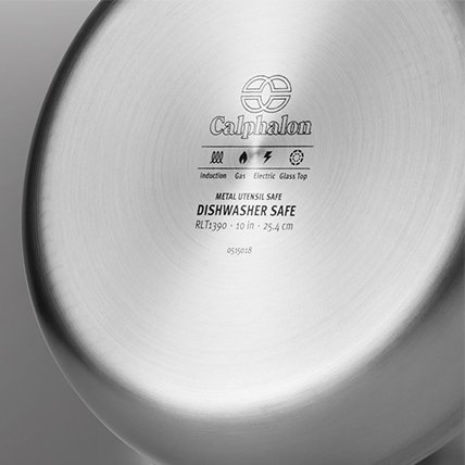 Bottom of dishwasher safe pan