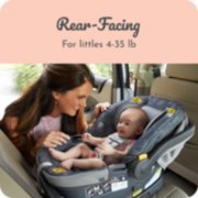 Grey rear facing infant car seat in car image number 3
