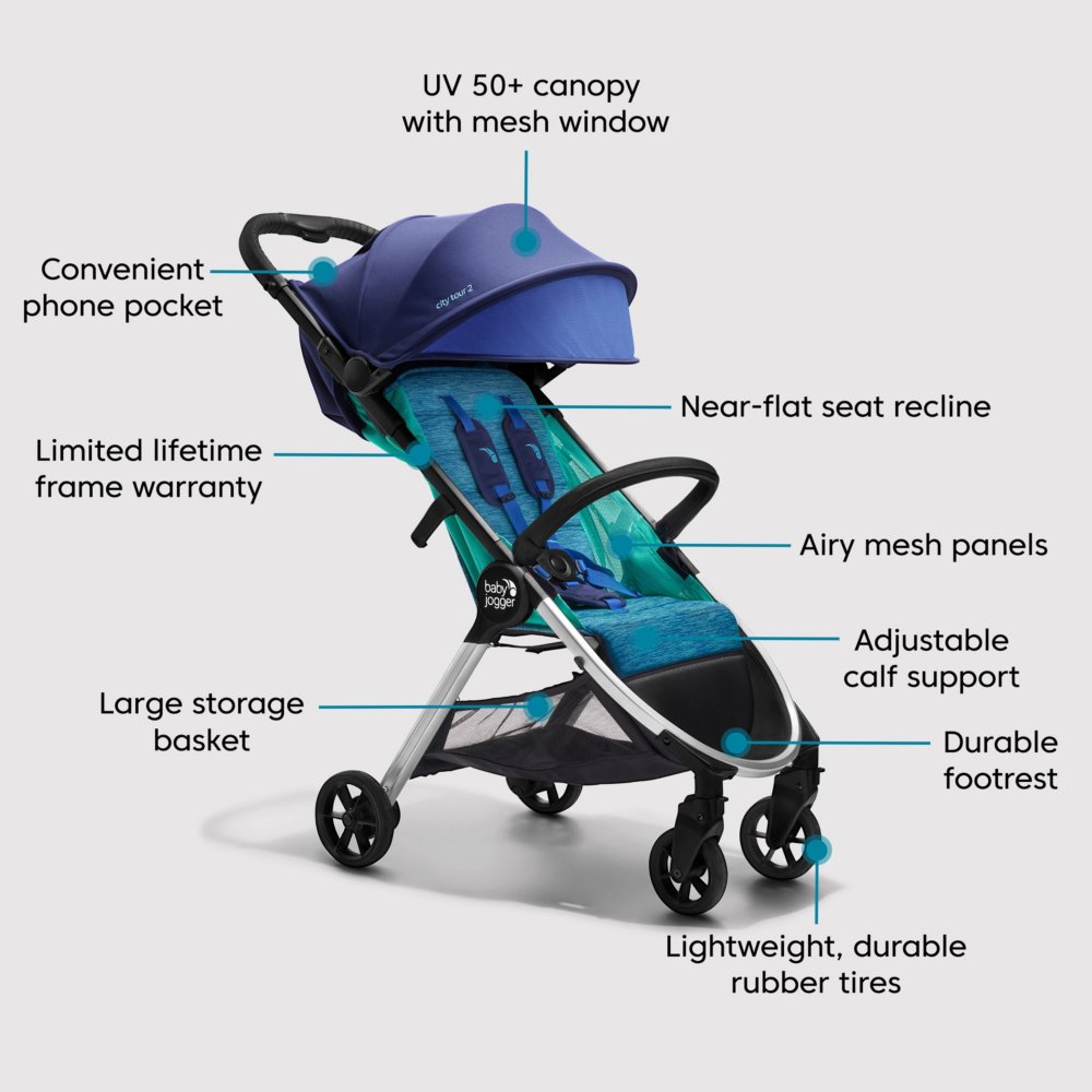 city tour™ 2 stroller, coastal