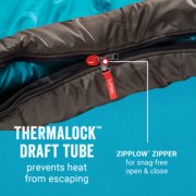 sleeping bag with zipplow zipper and thermalock draft tube image number 6