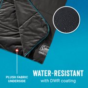 heated blanket with plush fabric underside and water resistant coating image number 5