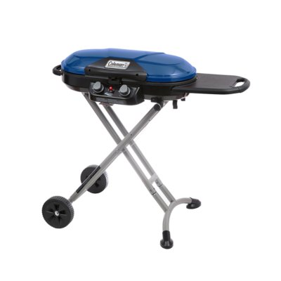 Omaha Go Anywhere Portable Gas Grill - Mini BBQ Propane Grill for Camping,  RV, Tailgate - Cooks 8 hamburgers at once - Long Life Steel - Foldable Legs