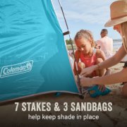 sky shade comes with 7 stakes and 3 sandbags to keep it in place image number 5
