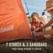 skyshade comes with 7 stakes and 3 sandbags to keep it in place image number 5