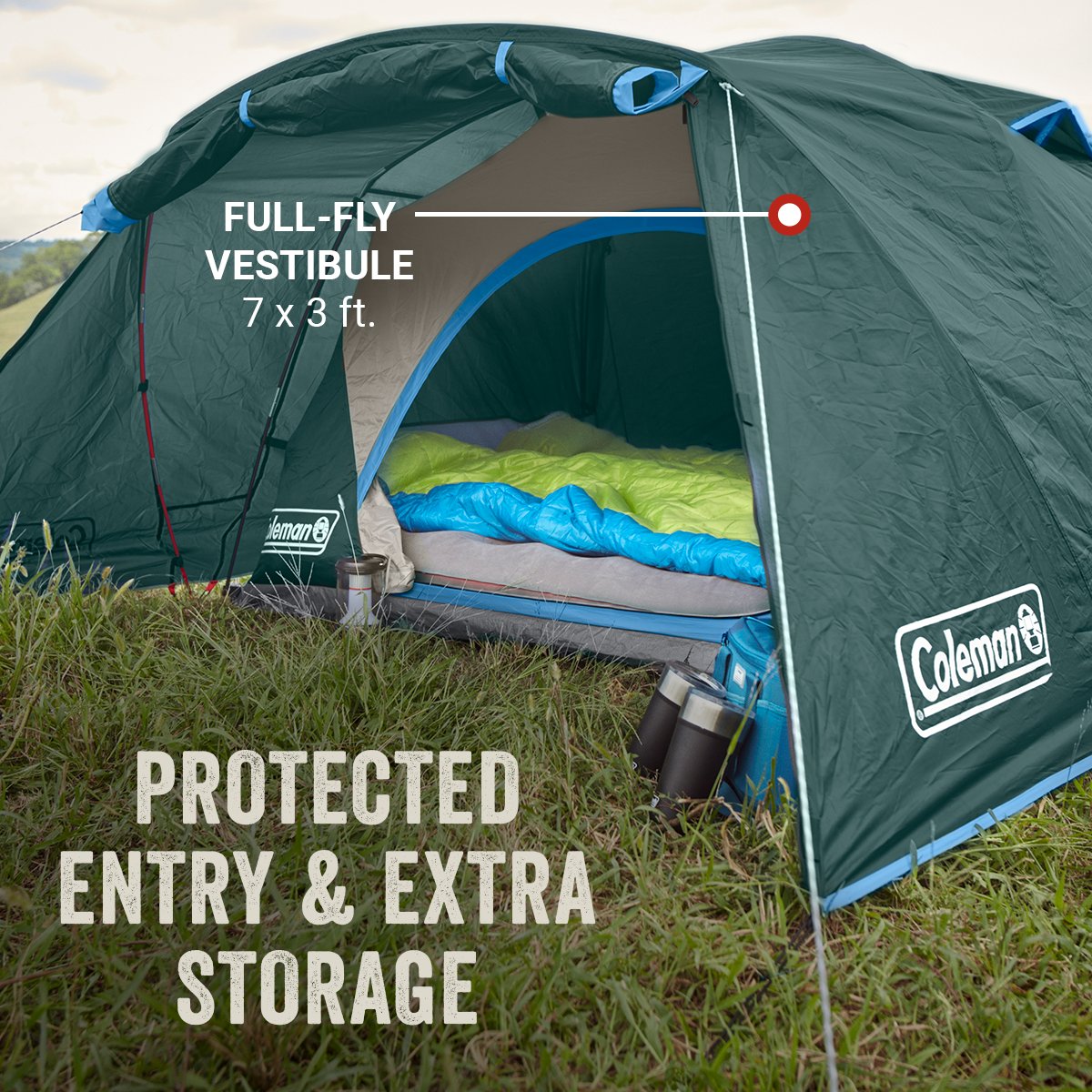 Skydome™ 2-Person Camping Tent with Full-Fly Vestibule 