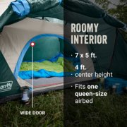 tent with roomy interior and wide door fits one queen-size airbed image number 5