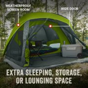 skydome tent with weatherproof screen room and wide door for extra space image number 2