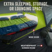 Skydome™ 8-Person Camping Tent with Screen Room, Rock Grey image number 2