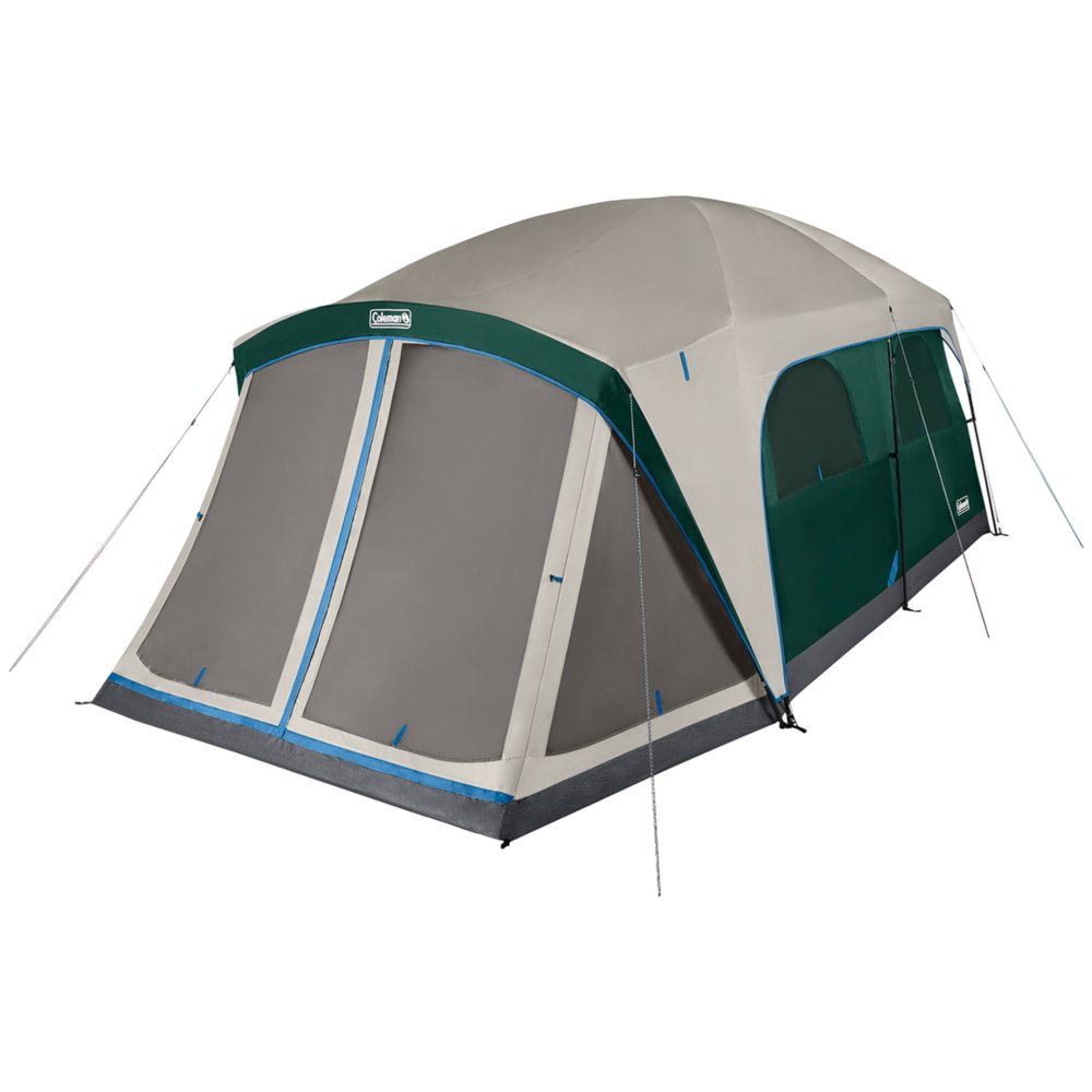 Coleman Skylodge 12-Person Camping Tent w-Screen Room - Evergreen