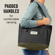 tote has padded handles for comfortable carrying image number 3