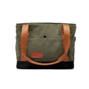 soft cooler with faux leather handles front and side pockets image number 0