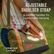 soft cooler with adjustable shoulder strap padded handles and front slip pocket image number 4