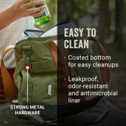 soft cooler strong metal hardware coated bottom and leakproof odor resistant antimicrobial liner image number 6
