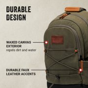 soft cooler backpack with waxed canvas exterior image number 1
