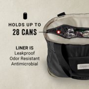tote holds up to 28 cans and its liner is leakproof odor resistant and antimicrobial image number 1