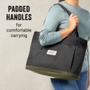 tote has padded handles for comfortable carrying image number 2