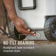 cooler with no-tilt draining, rustproof, leak resistant, channel drain image number 6