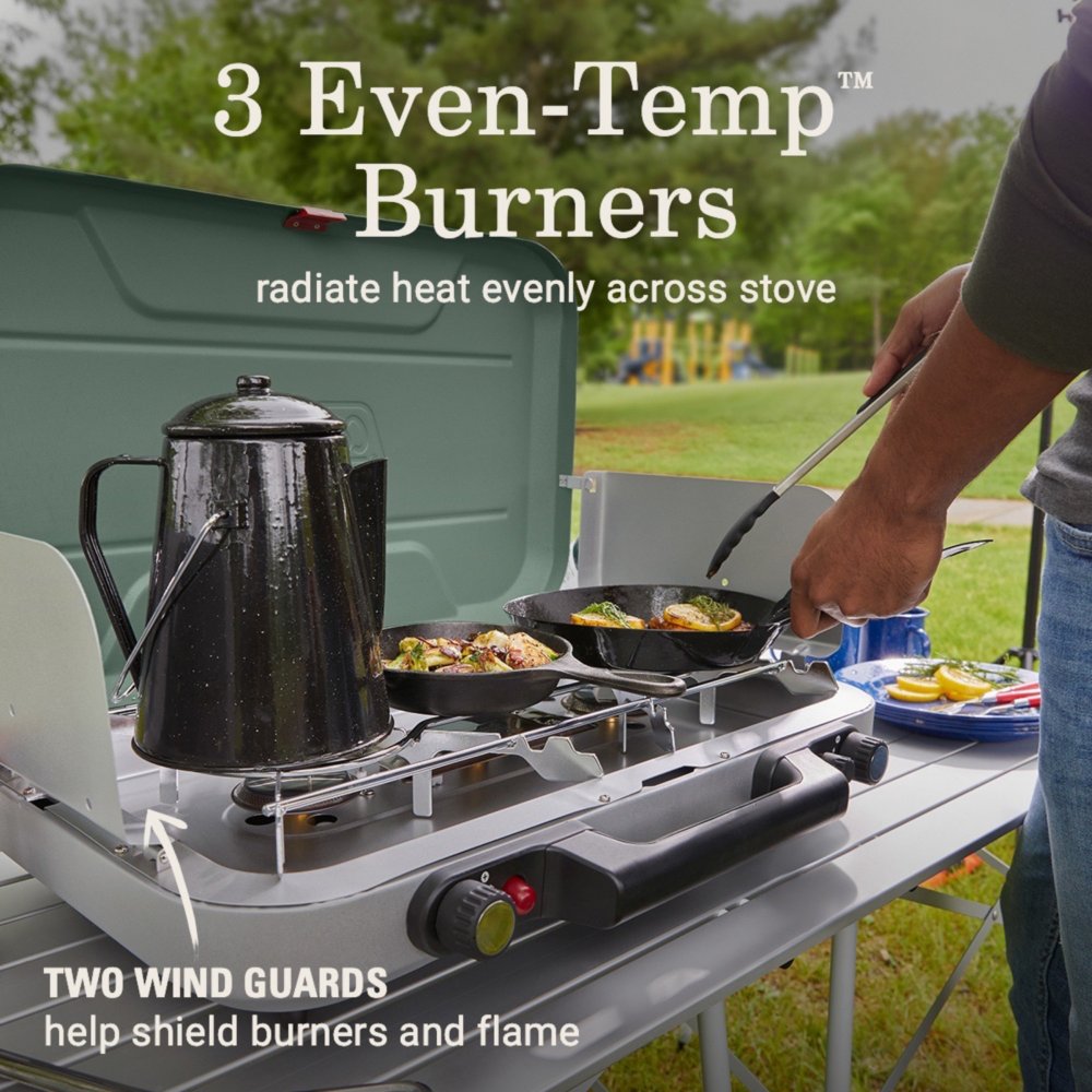 Coleman Cascade and 1900 3-in-1 Camp Stoves Review: Camp Kitchen