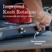 improved knob rotation on grill and two adjustable burners image number 4
