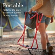portable camping chair folded image number 4
