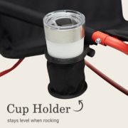 cross rocker chair cup holder image number 5