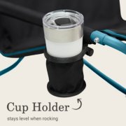 Cross rocker chair with cup holder that stays level when rocking image number 5