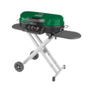 green collapsible grill with wheels image number 1
