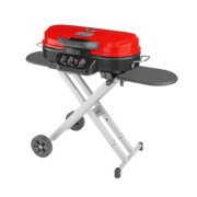 red collapsible grill with wheels image number 1