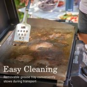 easy cleaning removeable grease tray conveniently stows during transport image number 4