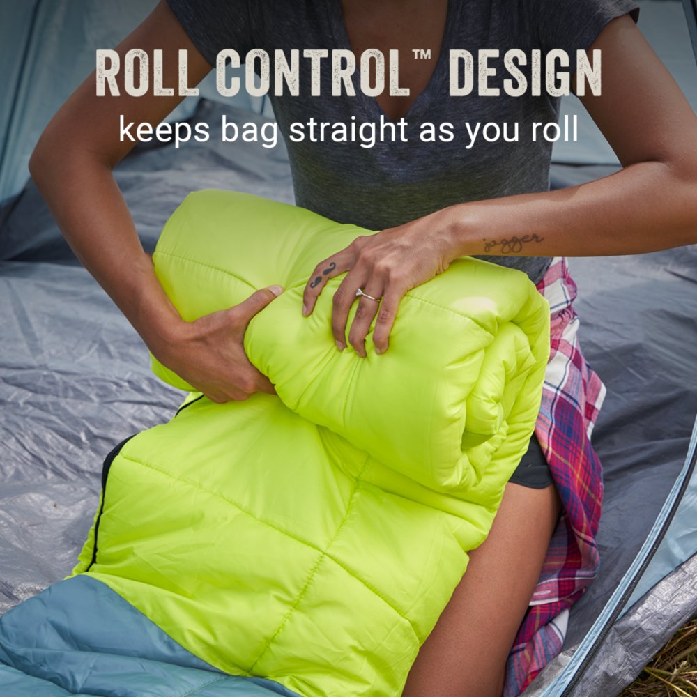 rolled sleeping bag