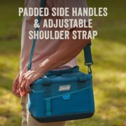 soft cooler has padded side handles and adjustable shoulder strap image number 4