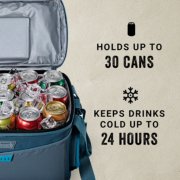 soft cooler holds up to 30 cans and keeps drinks cold up to 24 hours image number 1