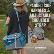 soft cooler has padded side handles and adjustable shoulder strap image number 6