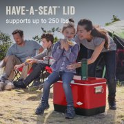 hard cooler has have a seat lid supports up to 250 pounds image number 5