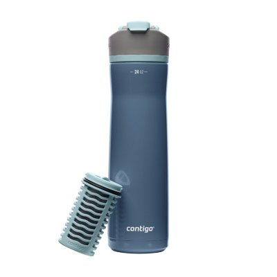 Contigo Ashland Chill 2.0 Stainless Steel Water Bottle with Autospout Straw Lid Teal Juniper, 24 fl oz., Size: 24 oz, Blue