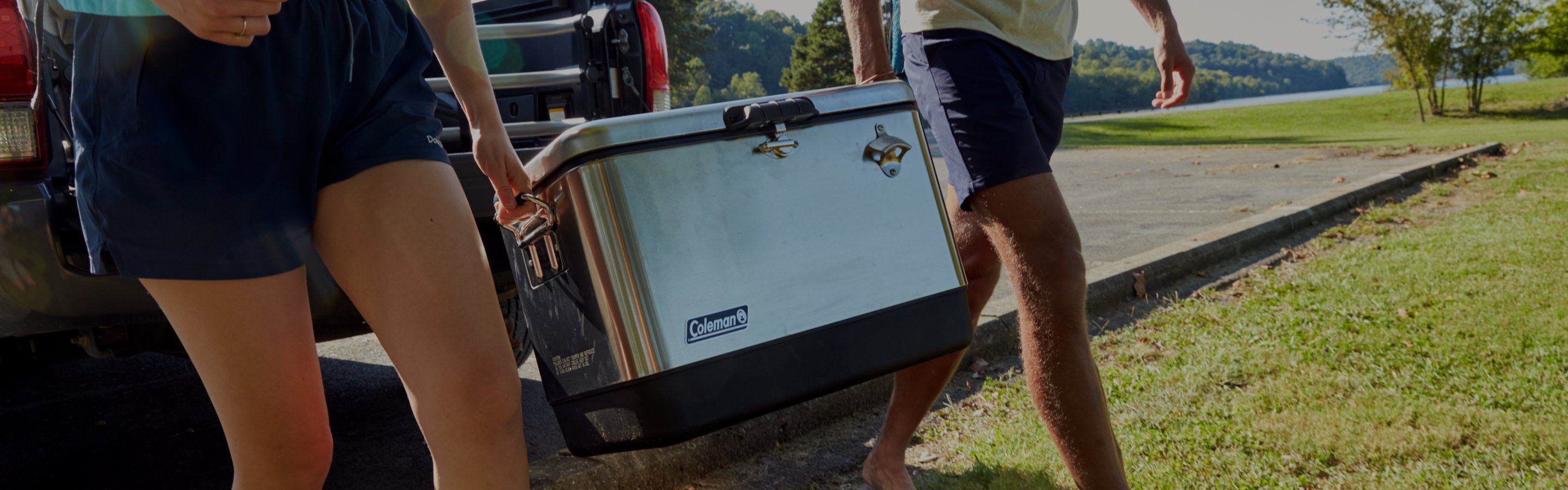 hard cooler with side carry handles