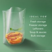 easy fill bags ideal for fresh, freezer, and bulk storage, leftovers, soups & sauces image number 3