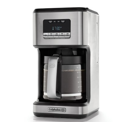 Calphalon 14-Cup Programmable Coffee Maker - Stainless Steel Drip Coffee Maker with Glass Carafe, High Performance Heating