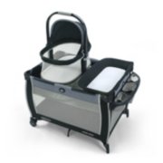 portable bassinet toddler playard diaper changer system image number 1