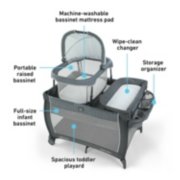 portable bassinet toddler playard diaper changer system image number 5