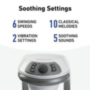 Baby swing featuring 6 speeds, 10 classical melodies, two vibration settings and five soothing sounds image number 3