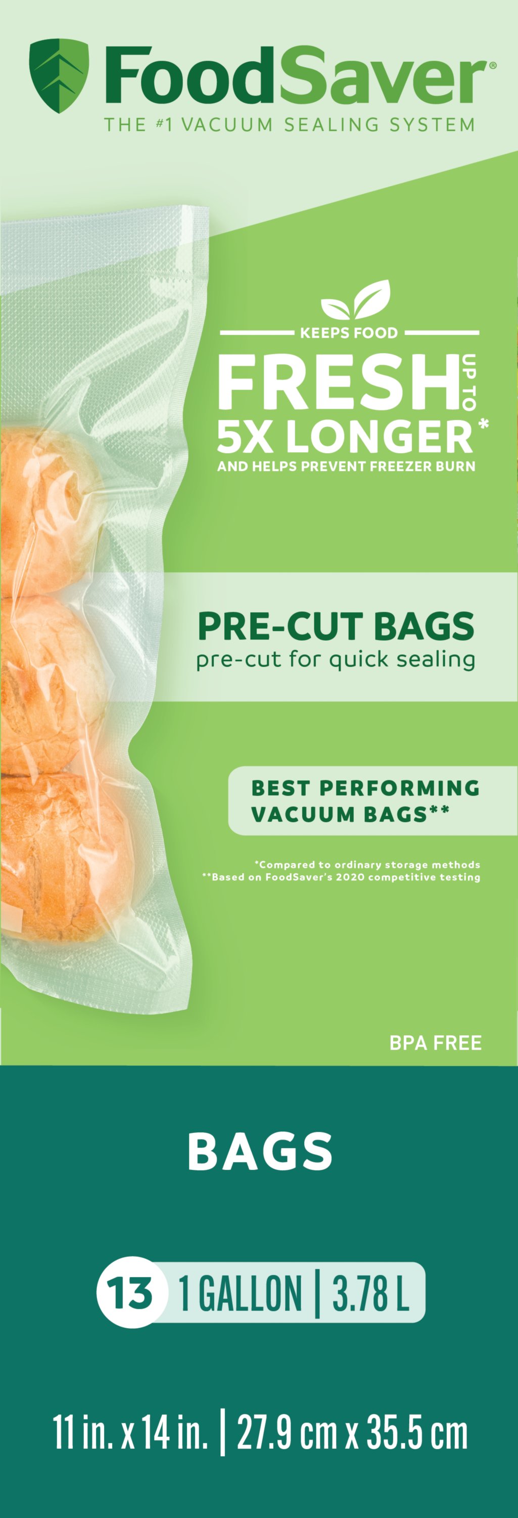 Gallon Vacuum Sealer Bags, 13 Count