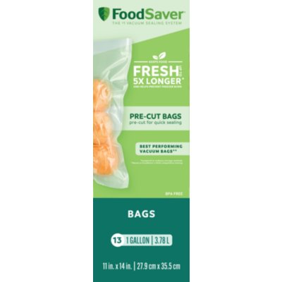 FoodVacBags - 11 x 16 Liquid Block Gallon Vacuum Seal Bags - 50 Count 