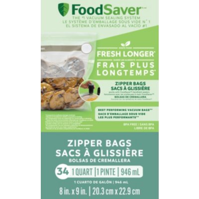 Wholesale 16ct Zipper Food Storage Freezer Bag- 1 qt