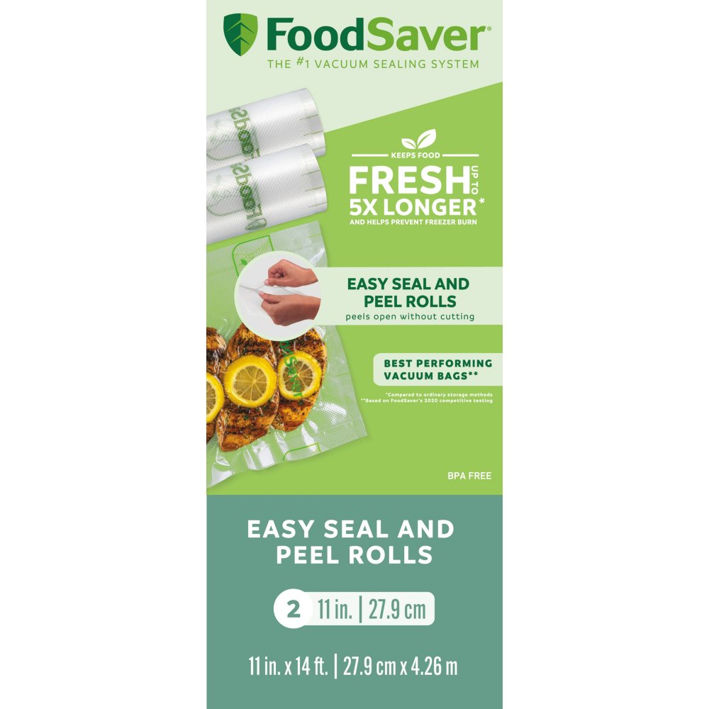 FoodSaver® Easy Seal & Peel 11" x 14' Vacuum Seal Roll, 2 Pack Foodsaver