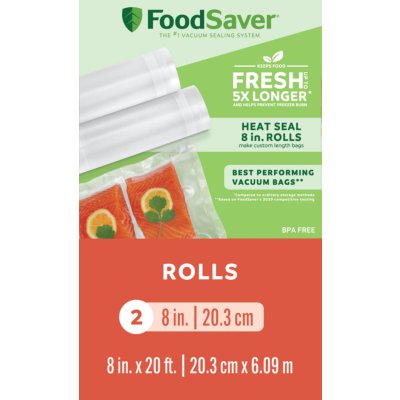 FoodSaver®  8" x 20' Vacuum-Seal Roll, 2 Pack